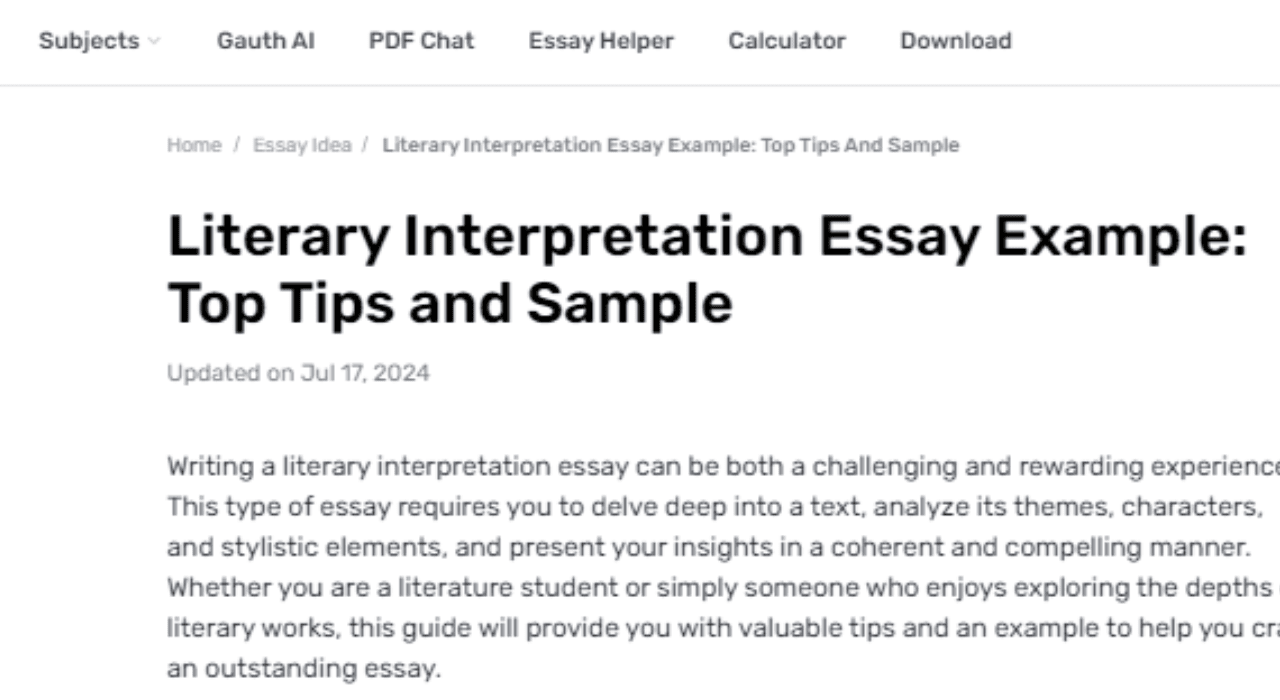 Why Literary Interpretation Is A Crucial Aspect Of Engaging With Literature?