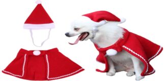 Pet Dog Cat Christmas Scarf Suit Cloak Dresses